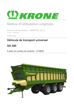 Krone BA GX 440 (TT801-20) Mode d'emploi