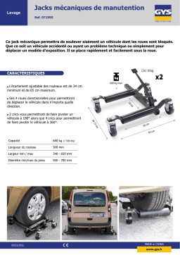 GYS Chariots mécaniques (x2) Fiche technique