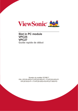 ViewSonic VPC25-W33-P1 DIGITAL SIGNAGE Guide de démarrage rapide