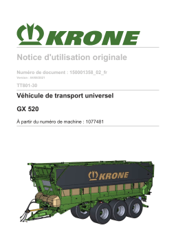 Krone BA GX 520 (TT801-30) Mode d'emploi