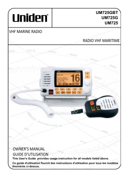 Uniden UM725 Manuel du propriétaire