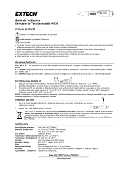 Extech Instruments 40130 Non-contact AC Voltage Detector Manuel utilisateur