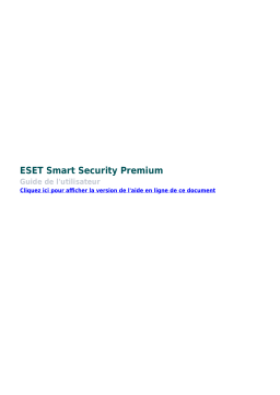 ESET Smart Security 15 Premium Manuel utilisateur