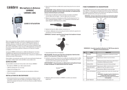Uniden UMRMIC Manuel du propriétaire