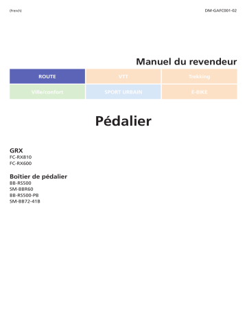 FC-RX600 | Shimano FC-RX810 Plateau avant Manuel utilisateur | Fixfr