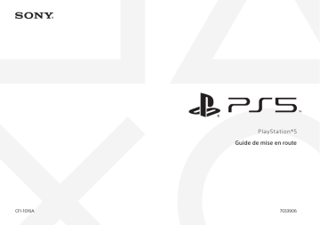 Sony PS5 CFI-1016A Guide de démarrage rapide | Fixfr