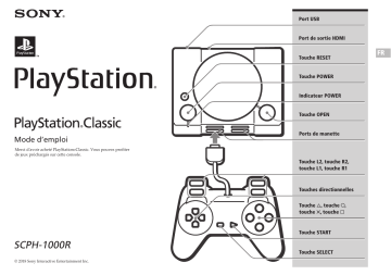 Sony PlayStation SCPH-1000R Manuel utilisateur | Fixfr