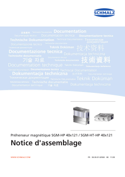 Schmalz  SGM-HT-HP 40X121 Magnetic gripper for handling metal sheets  Mode d'emploi