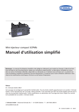 Schmalz  SCPMb 07 S01 NO AAE Mini-pump, compact ejector minimum size  Mode d'emploi