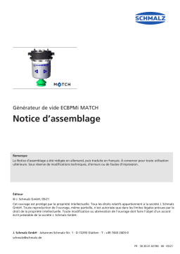 Schmalz  ECBPMi 24V-DC MATCH CobotPump (Mini) for electrical vacuum generation for collaborative robots  Mode d'emploi