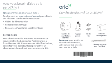 Arlo Go 2 (VML2030) Guide de démarrage rapide | Fixfr