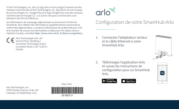 Arlo Pro 3 SmartHub (VMB4540) Guide de démarrage rapide | Fixfr
