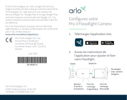 Arlo Pro 3 Floodlight (FB1001) Guide de démarrage rapide