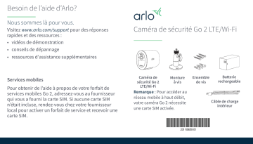 Arlo Go 2 (VML2030) Guide de démarrage rapide | Fixfr