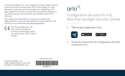 Arlo Pro 4 XL Spotlight (VMC4052P) Guide de démarrage rapide