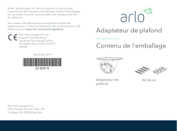 Arlo Pro3 Ultra Ceiling Adapter (FBA1001) Guide de démarrage rapide