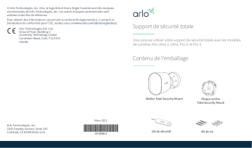 Arlo Total Security Mount (VMA5100) Guide de démarrage rapide | Fixfr