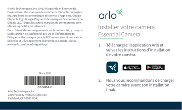 Arlo Essential Camera (VMC2020) Guide de démarrage rapide | Fixfr