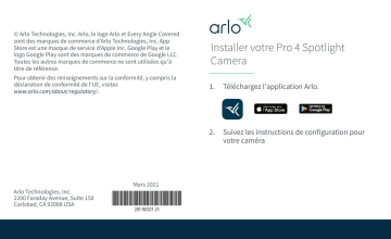 Arlo Pro 4 (VMC4041P, VMC4050P) Guide de démarrage rapide | Fixfr