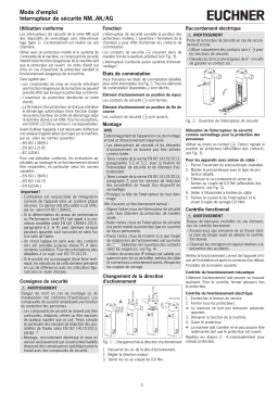 EUCHNER Interrupteur de sécurité NM..AK/AG Mode d'emploi