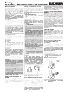 EUCHNER Tête de lecture CET-AX avec interverrouillage et contrôle de verrouillage Mode d'emploi