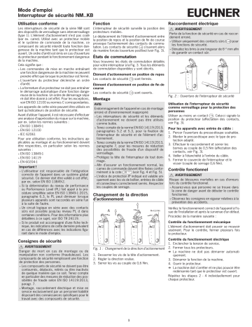 EUCHNER Interrupteur de sécurité NM..KB Mode d'emploi | Fixfr