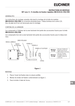 EUCHNER SET avec 4 / 6 chevilles de fixation réglables AM-OS-B-A1-V04/V06 Mode d'emploi