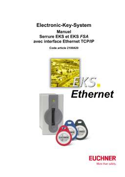 EUCHNER Serrure EKS et EKS FSA avec interface Ethernet TCP/IP Mode d'emploi