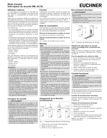 EUCHNER Interrupteur de sécurité NM..AV/AL Mode d'emploi | Fixfr