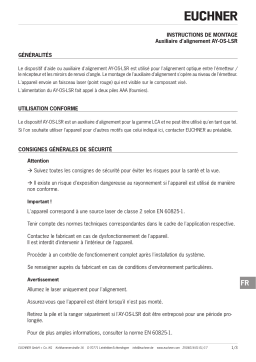 EUCHNER Auxiliaire d'alignement AY-OS-LSR Mode d'emploi