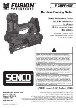 Senco FUSION Cordless Framing Nailer F-35FRHXP Manuel utilisateur