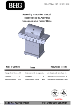 Better Homes and Gardens 720-0783W Bbq And Gas Grill Manuel du propriétaire