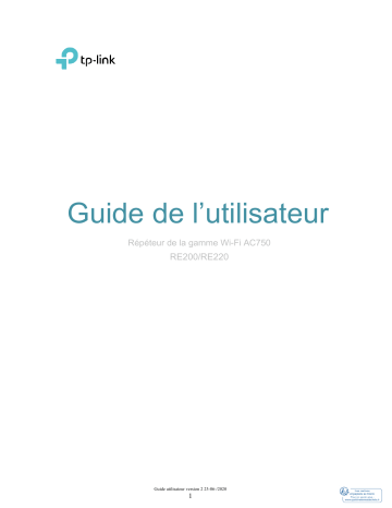 TP-LINK Répéteur WiFi(RE200), Amplificateur WiFi AC750 Manuel utilisateur | Fixfr