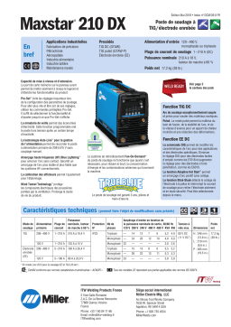 Miller Maxstar® 210 DX spécification