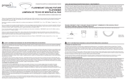 Project Source 40803 2-Pack 13-in Satin Nickel Flush Mount Light Installation manuel