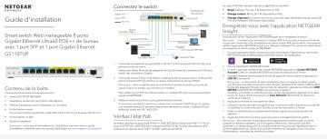 Netgear (GS110TUP) Smart switch Web manageable Gigabit Ethernet PoE++ 10 ports RJ45 Manuel utilisateur | Fixfr