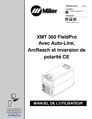 Miller XMT 350 FIELD PRO Manuel utilisateur | Fixfr