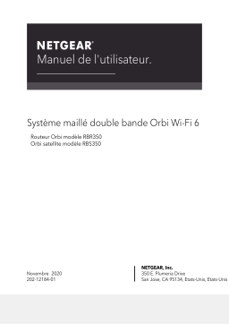 Netgear Système WiFi 6 Mesh Orbi Manuel utilisateur