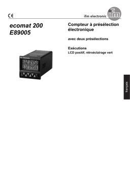 IFM E89005 Preset counter Mode d'emploi
