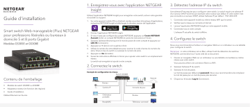 (GS308E) Switch Ethernet 8 Ports RJ45 Métal Gigabit | Netgear (GS305E) Switch Ethernet 5 Ports RJ45 Métal Gigabit Manuel utilisateur | Fixfr