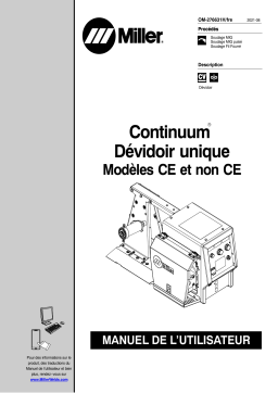 Miller CONTINUUM SINGLE WIRE FEEDER CE Manuel utilisateur