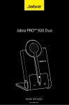 Jabra B2B Jabra Pro 920 Duo Casque Stereo DECT Sans Fil Manuel utilisateur