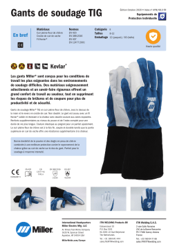 Miller TIG Welding Gloves spécification