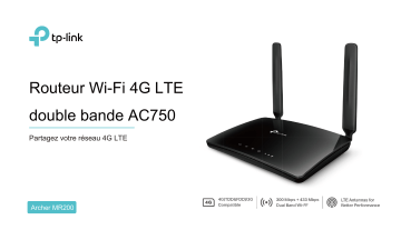 TP-LINK Box 4G Manuel utilisateur | Fixfr