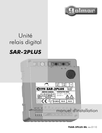 Golmar TRIP TSAR-2PLUS ML REV.0110 Manuel du propriétaire | Fixfr