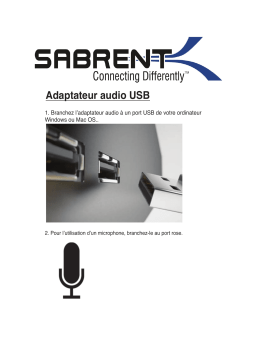 Sabrent USB adaptateur de son stéréo externe Manuel utilisateur