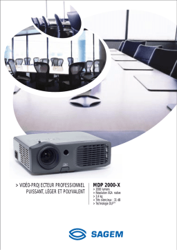 Sagem MDP 2000-X Projector Manuel utilisateur