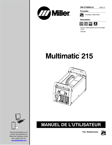 Miller MULTIMATIC 215 Manuel utilisateur | Fixfr