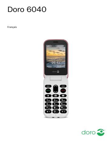 Doro 6040 Téléphone Portable 2G à Clapet Débloqué Manuel utilisateur | Fixfr