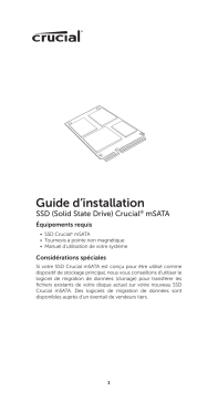 Crucial BX500 240Go CT240BX500SSD1 SSD Interne-jusqu’à 540 Mo/s Manuel utilisateur